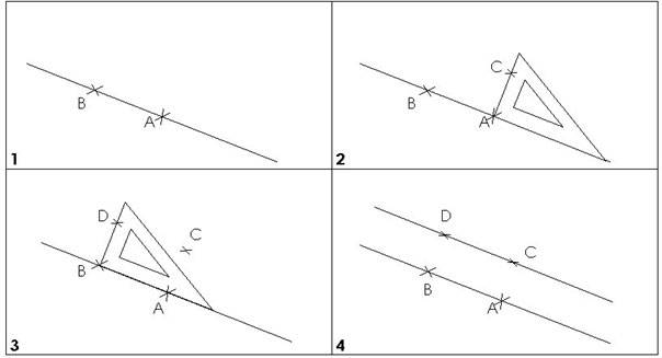 comment dessiner 2 droites parallèles